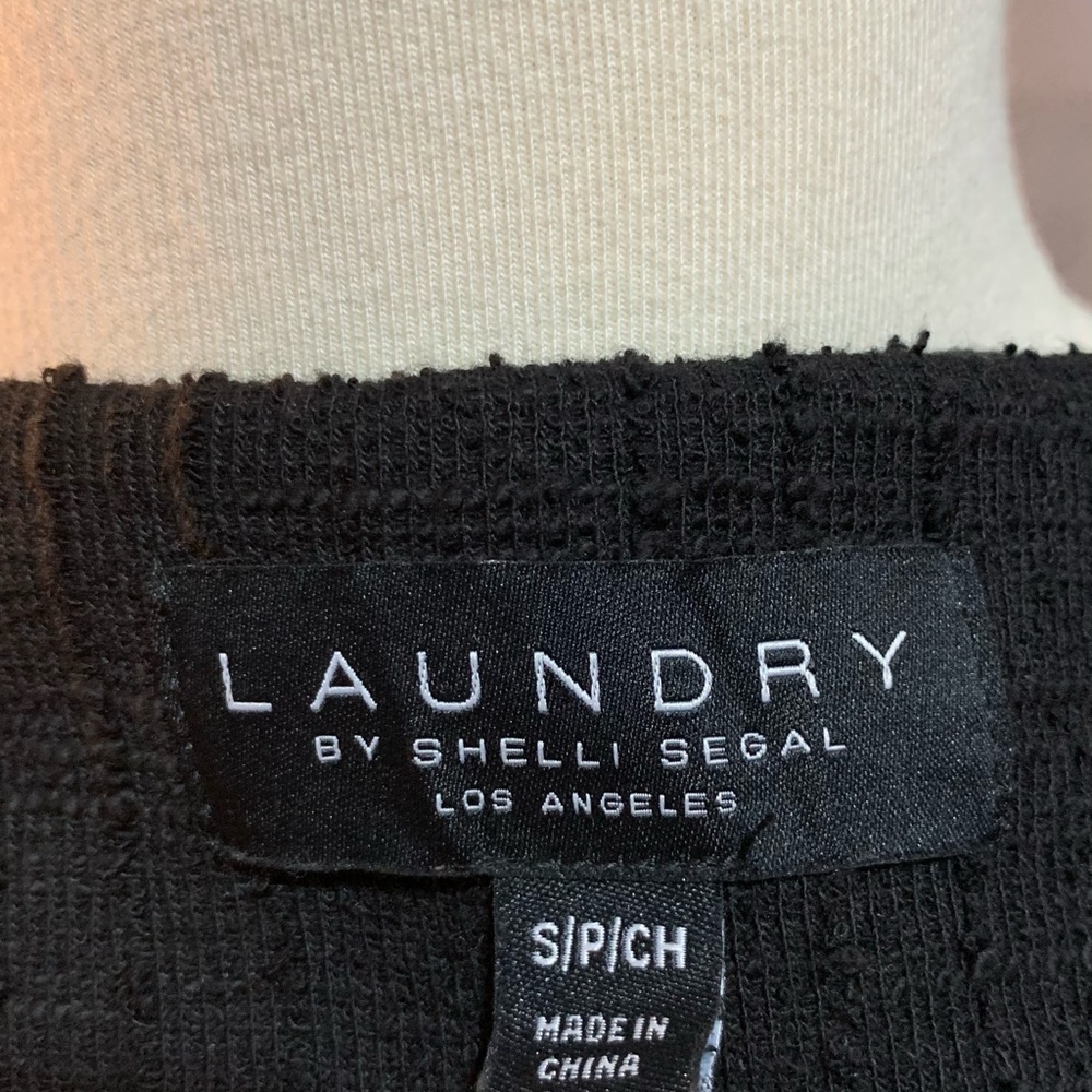 Laundry By Shelli Segal Black Textured Coat - Picture 5 of 5